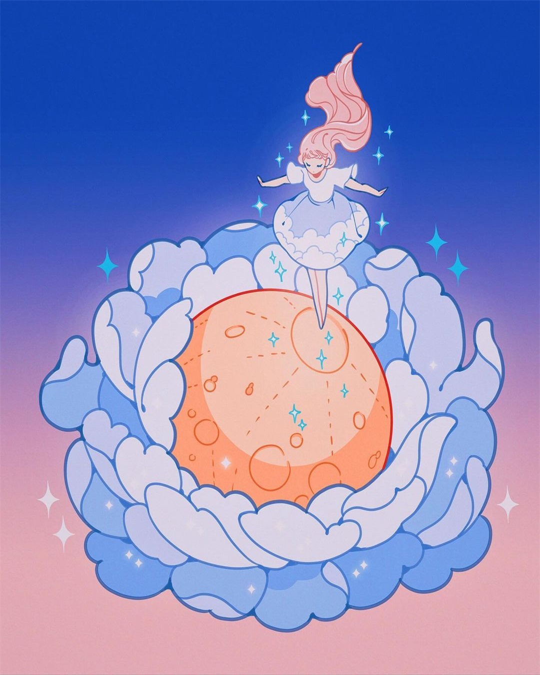 优雅专注！12张梦幻唯美人物插画作品