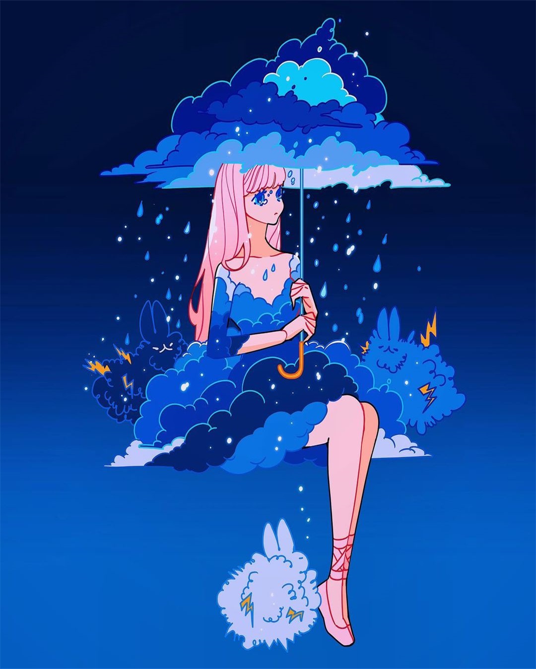 优雅专注！12张梦幻唯美人物插画作品