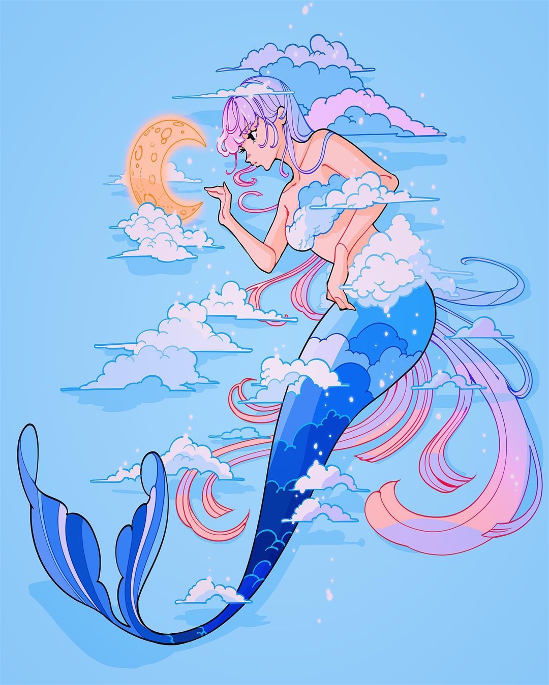 优雅专注！12张梦幻唯美人物插画作品