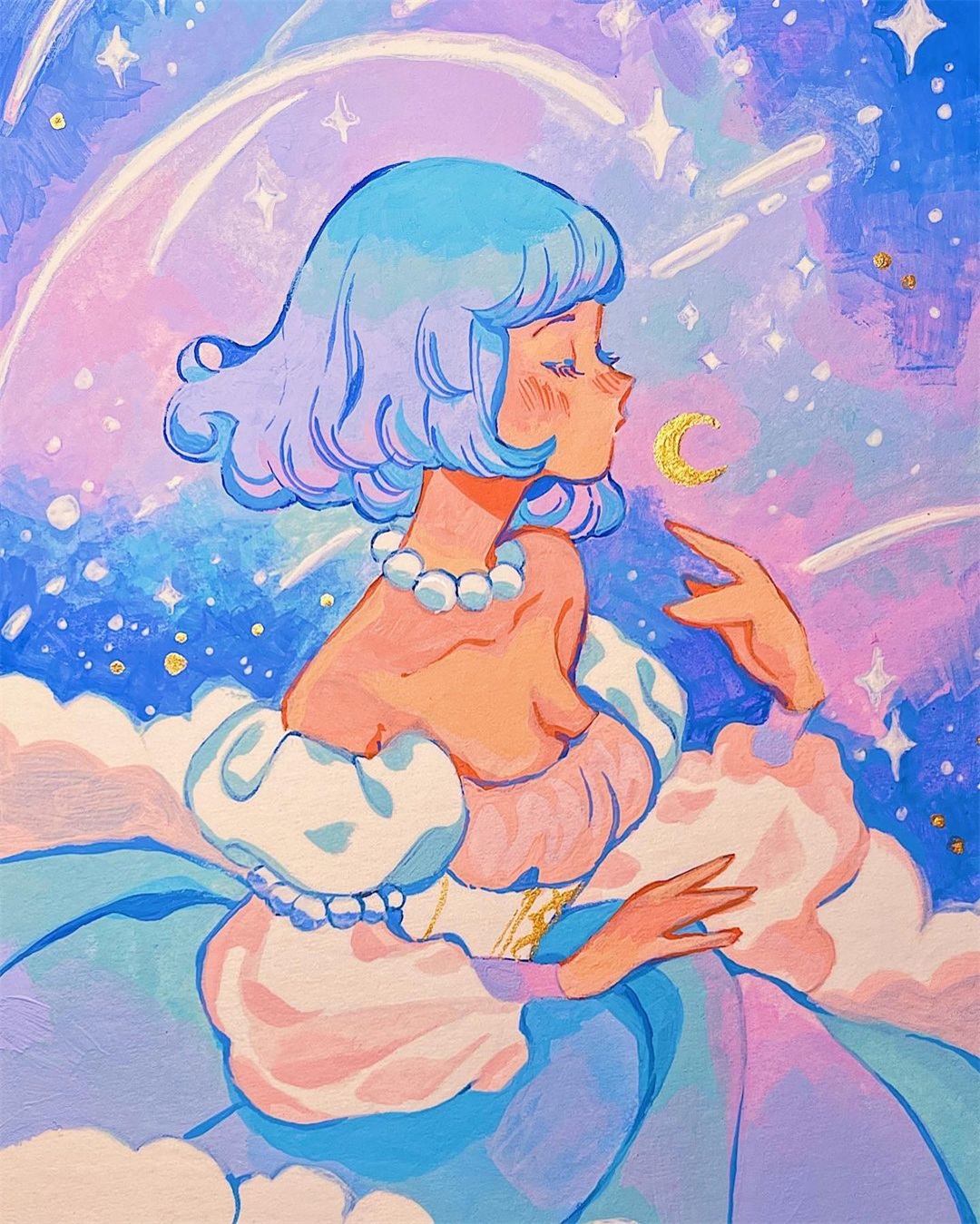 优雅专注！12张梦幻唯美人物插画作品