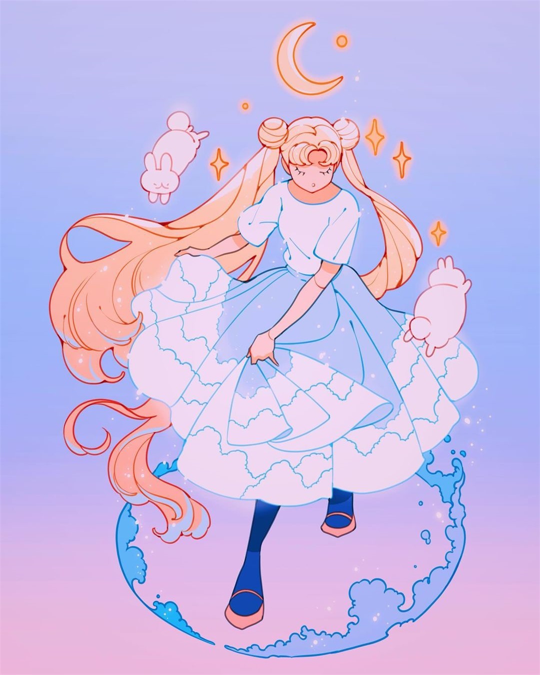 优雅专注！12张梦幻唯美人物插画作品