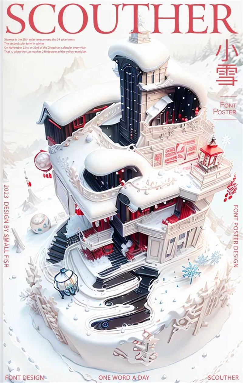 小雪！20张中文字体设计