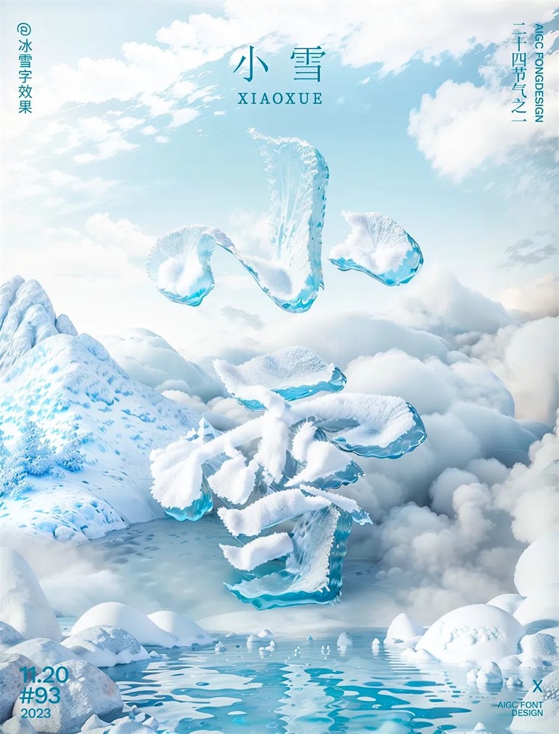 小雪！20张中文字体设计